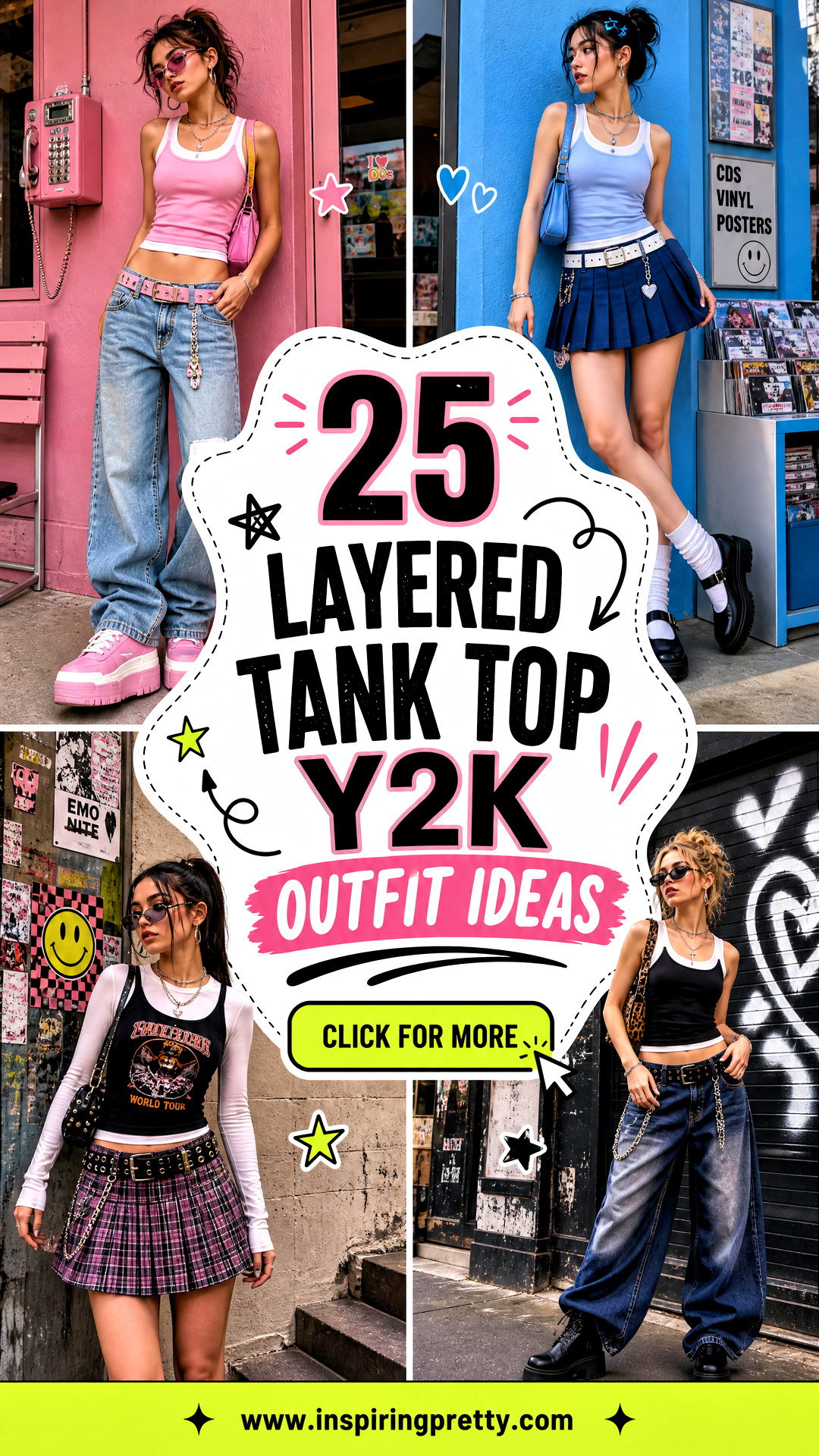 25 Layered Tank Top Y2K Outfit Ideas for Cool Retro Style - 25 Layered Tank Top Y2K Outfit Ideas for Cool Retro Style