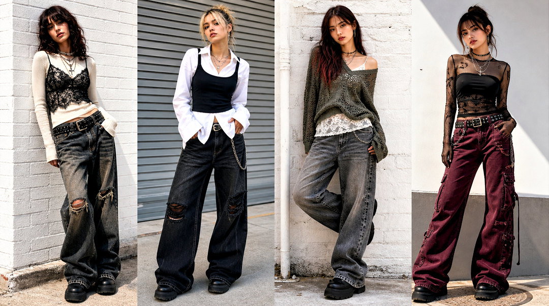 20 Layered Tops Outfits Grunge Ideas for an Edgy Revival