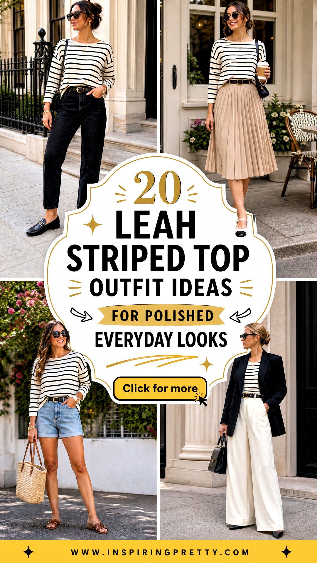 20 Leah Striped Top Outfit Ideas for Polished Everyday Looks - 20 Leah Striped Top Outfit Ideas for Polished Everyday Looks
