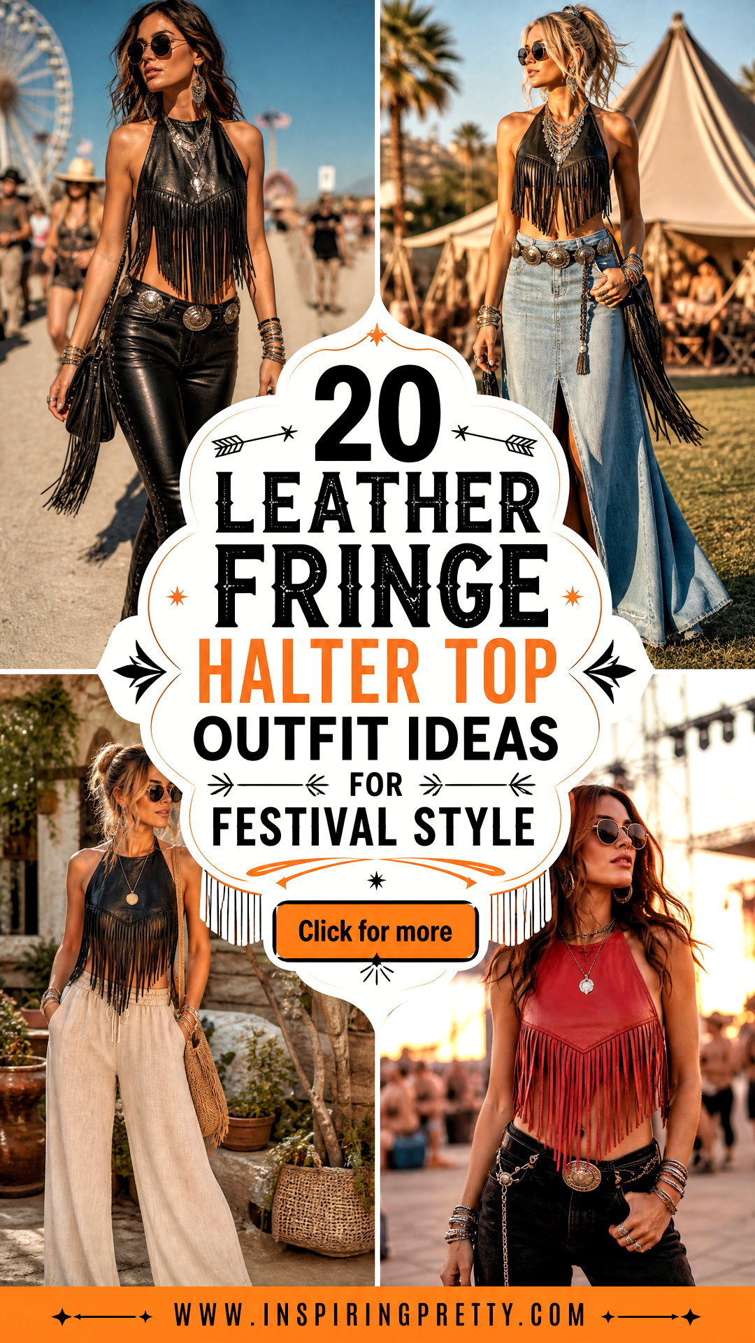 20 Leather Fringe Halter Top Outfit Ideas for Festival Style - 20 Leather Fringe Halter Top Outfit Ideas for Festival Style