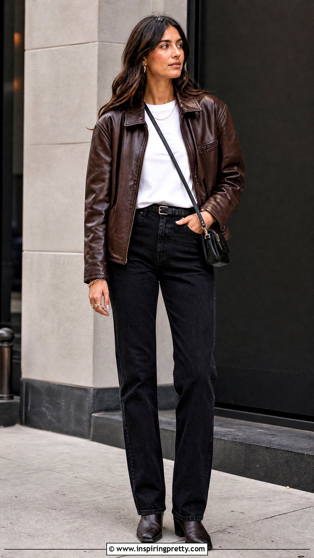 Leather Jacket And Black Jeans Outfit - 50 top outfits for women
