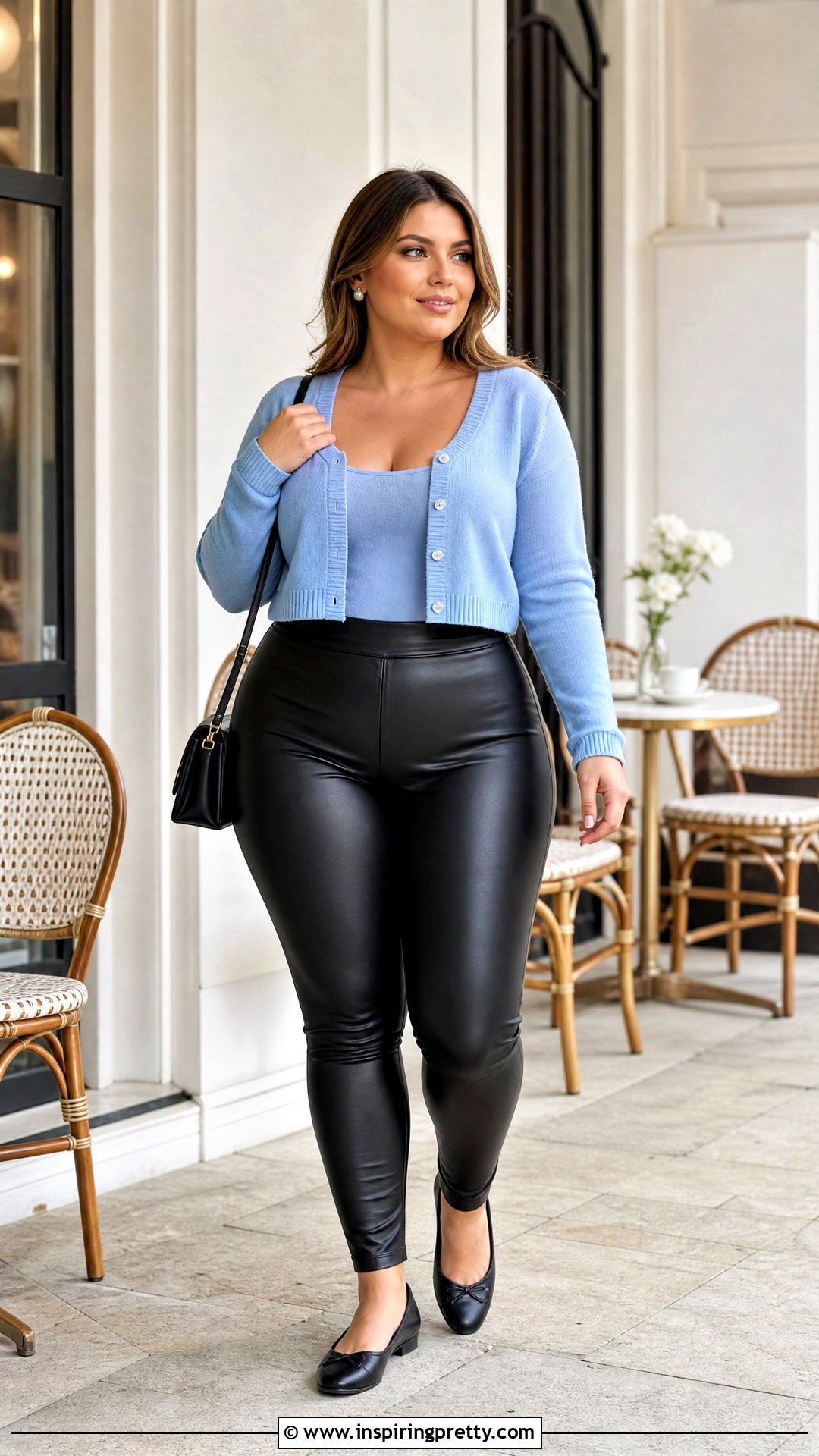 Leather Leggings With Cropped Cardigan - 20 leather leggings crop tops