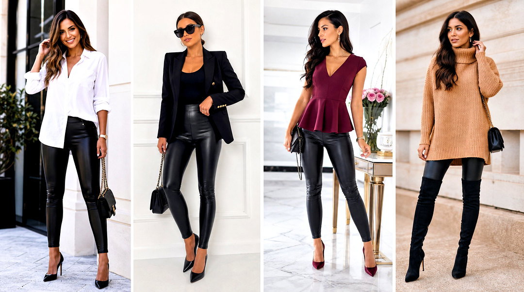 20 Leather Leggings and Tops Ideas for Elevated Everyday Style