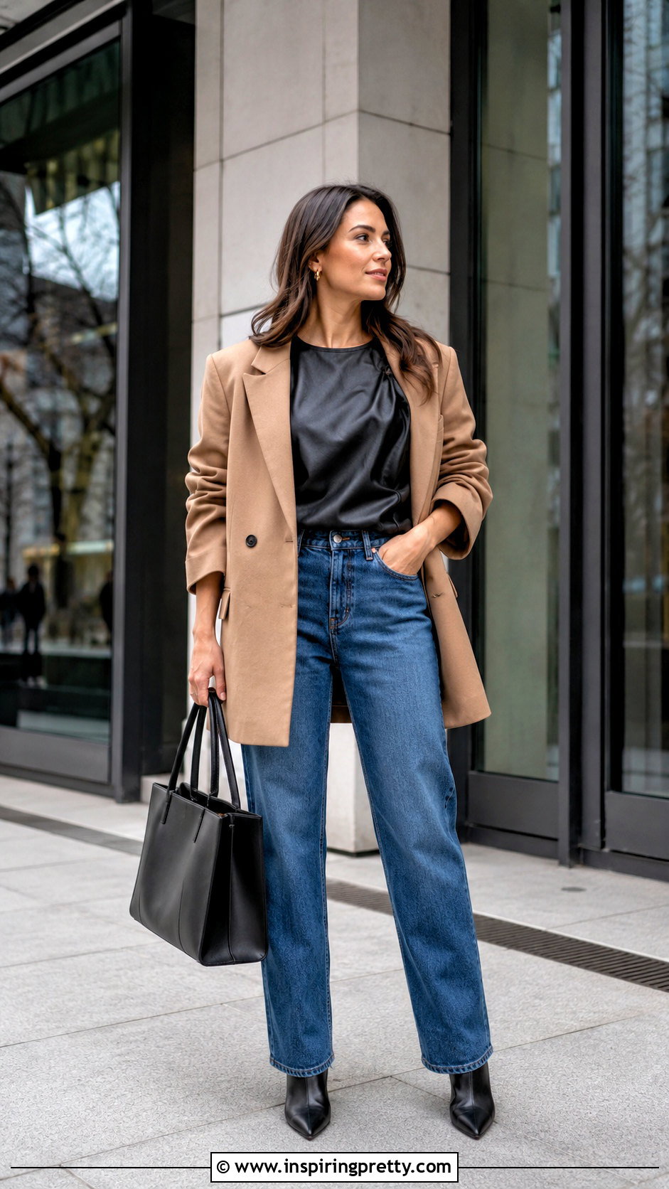 Leather Puff Sleeve Top With Blazer And Jeans - 25 Leather Puff Sleeve Top outfit ideas