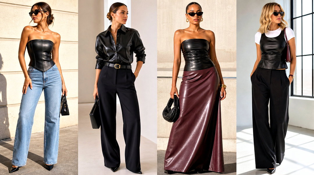 50 Leather Top Outfit Ideas for Bold Day-to-Night Style
