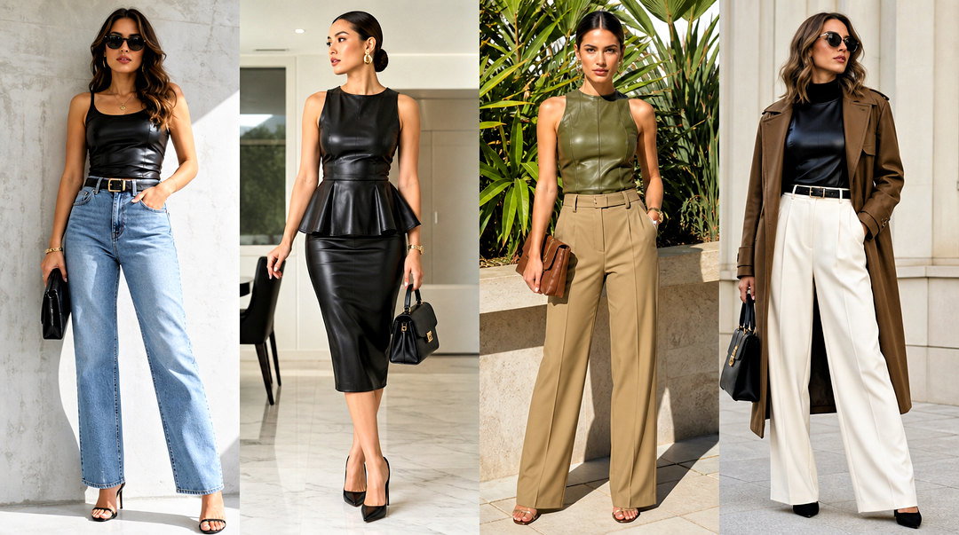 25 Leather Top Outfit Women: Fresh Ideas for Edgy Style