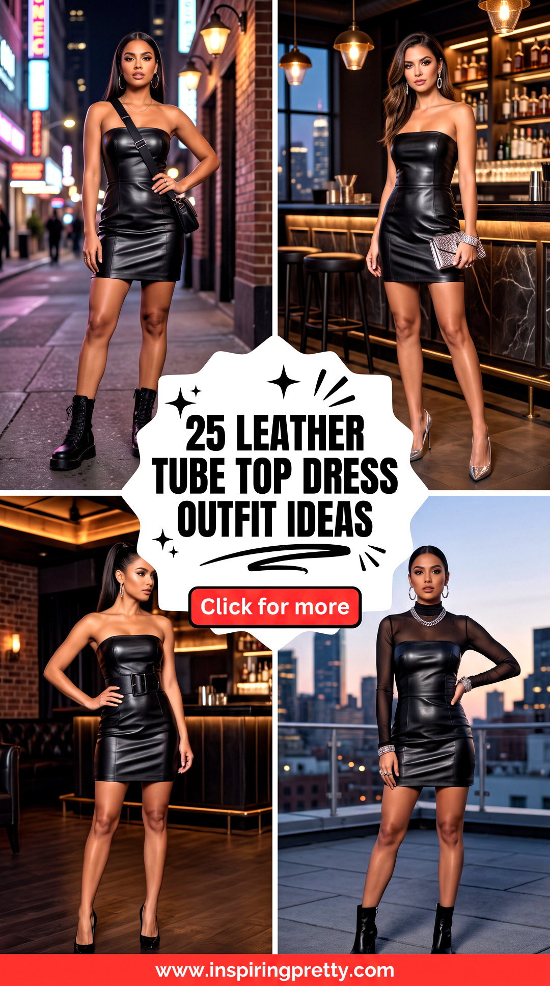 25 Leather Tube Top Dress Outfit Ideas for Bold Night-Out Looks - 25 Leather Tube Top Dress Outfit Ideas for Bold Night-Out Looks