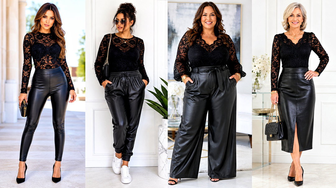 25 Leather and Lace Top Outfit Ideas for Chic Date-Night Style