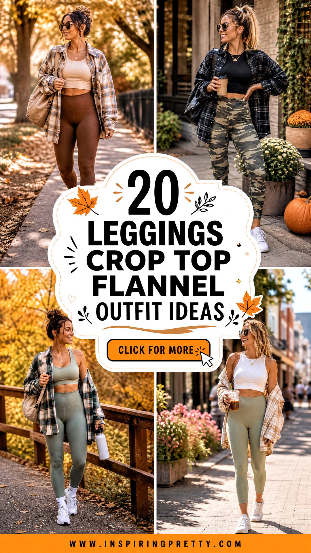 20 Leggings Crop Top Flannel Outfit Ideas Cozy Fall Style - 20 Leggings Crop Top Flannel Outfit Ideas: Cozy Fall Style