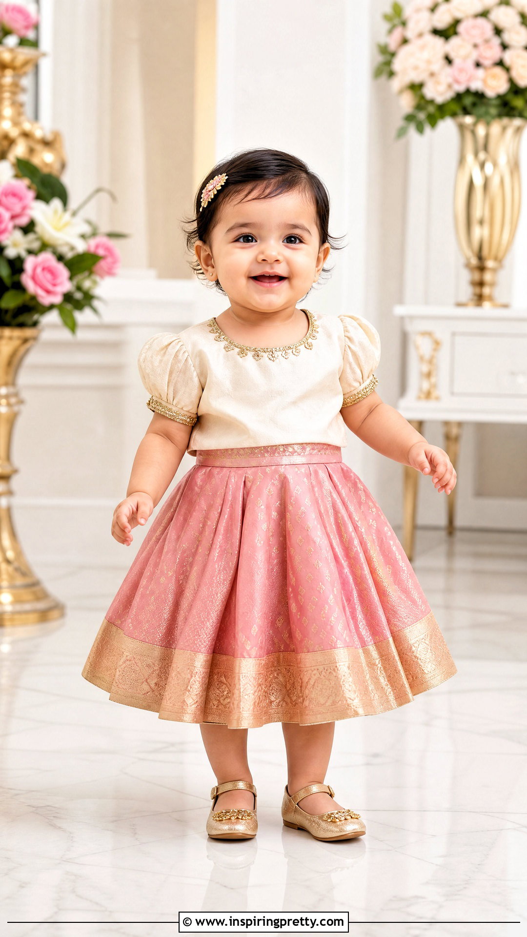 Lehenga Baby Skirt Top Set - 50 baby skirt top designs