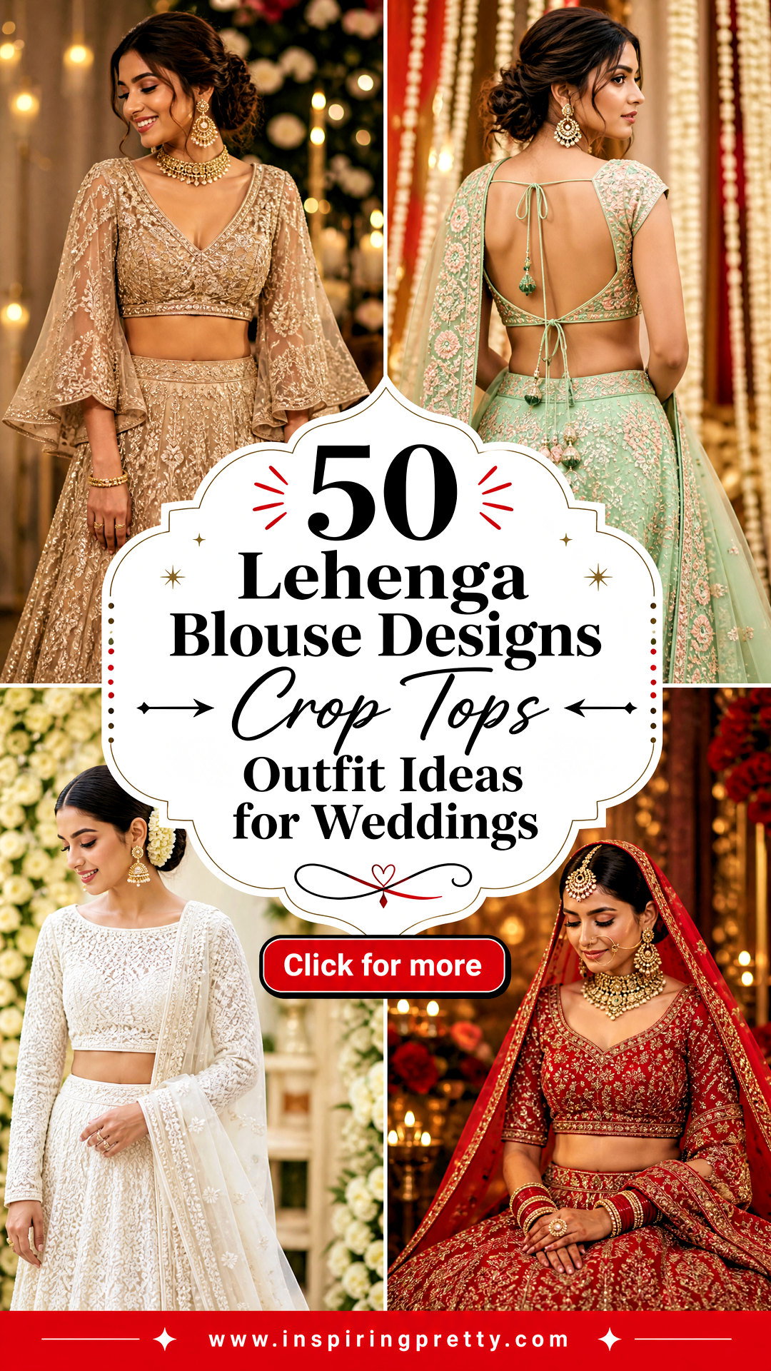 50 Lehenga Blouse Designs Crop Tops Outfit Ideas for Weddings - 50 Lehenga Blouse Designs Crop Tops Outfit Ideas for Weddings
