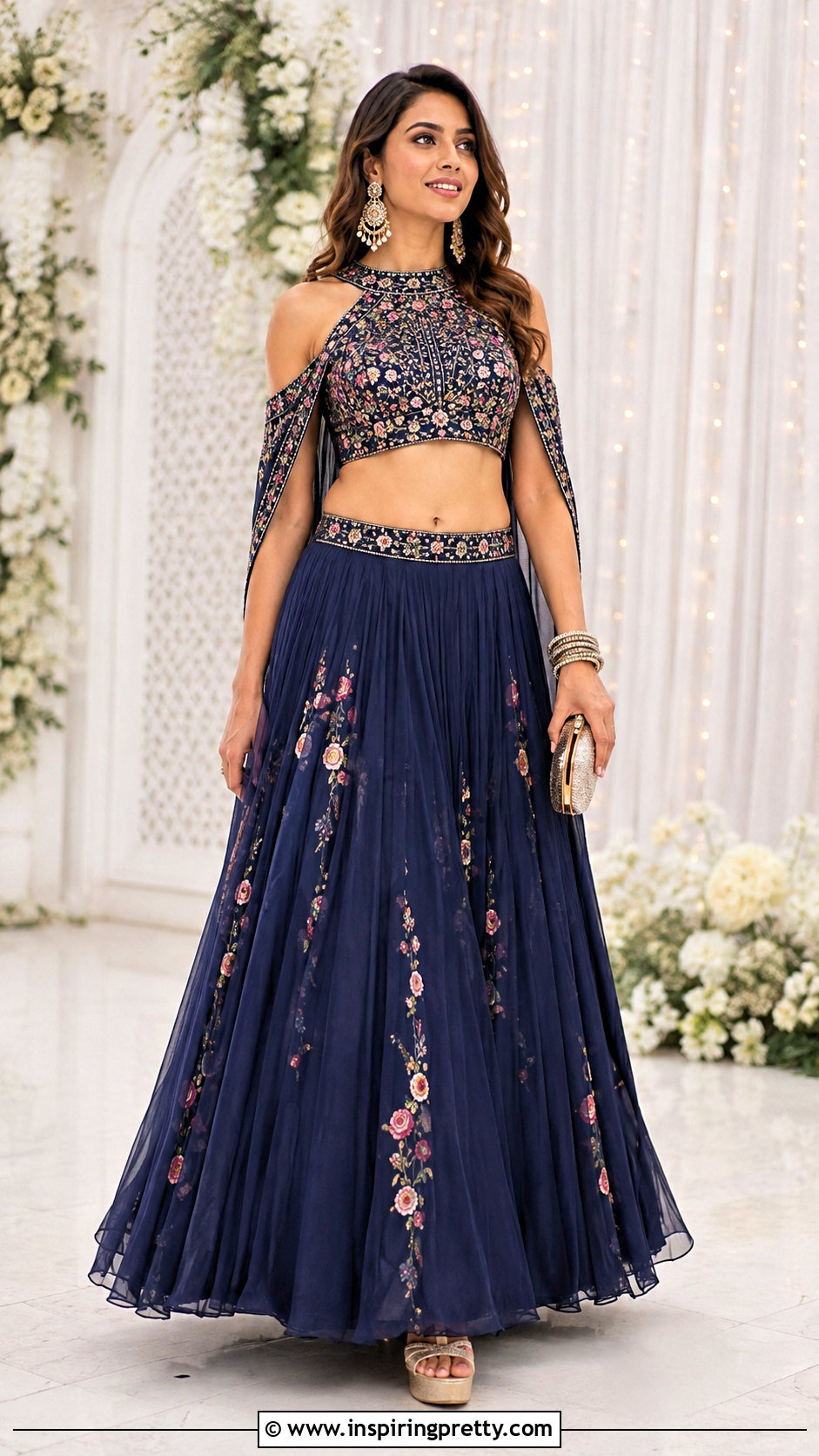 Lehenga Crop Top Outfit Without Dupatta - 50 party wear lehenga crop tops outfit ideas