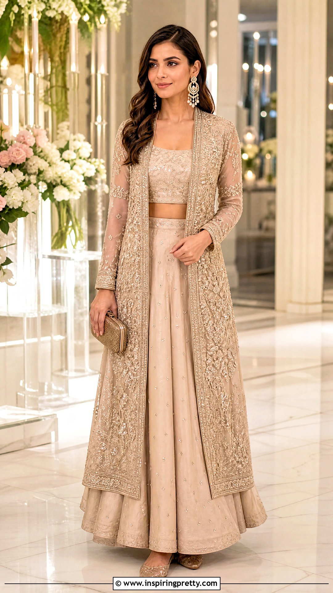 Lehenga Skirt And Long Jacket Top Outfit - 50 traditional skirt and top outfit ideas