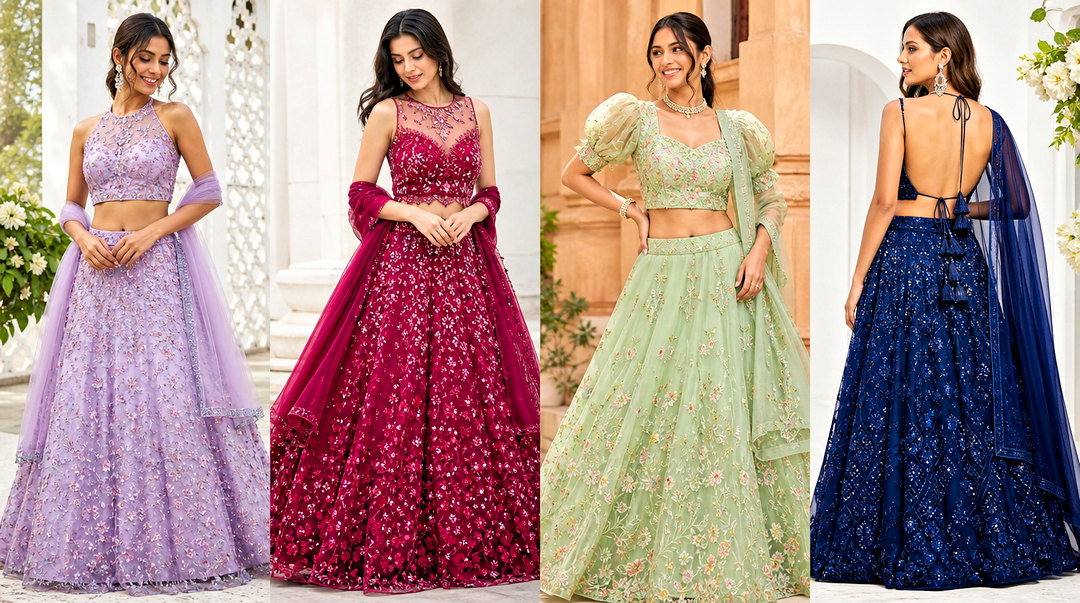 50 Lehenga Top Design Ideas for Stunning Wedding-Guest Style