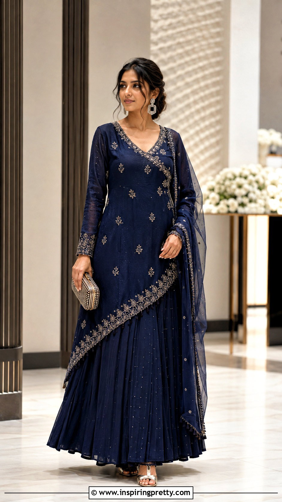 Lehenga With Asymmetrical Long Top - 50 Lehenga With Long Top outfit ideas