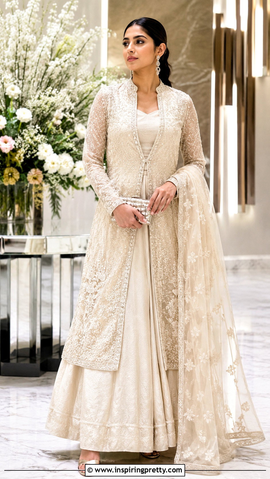 Lehenga With Front Open Long Jacket - 50 Lehenga With Long Top outfit ideas