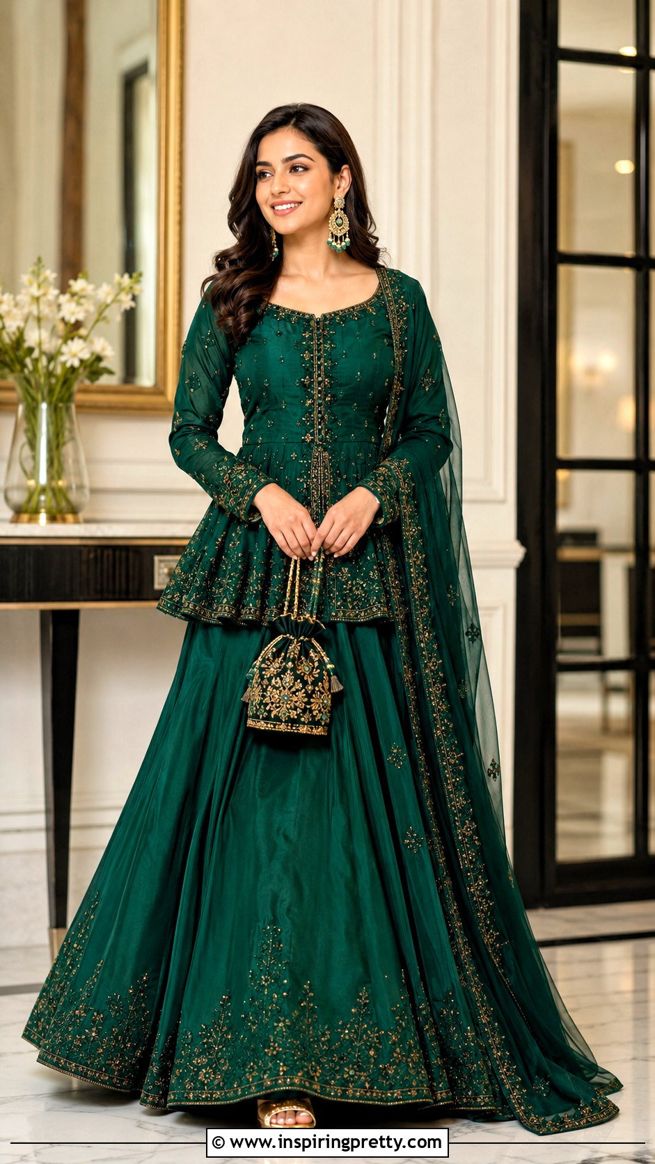 Lehenga With Long Peplum Top - 50 Lehenga With Long Top outfit ideas