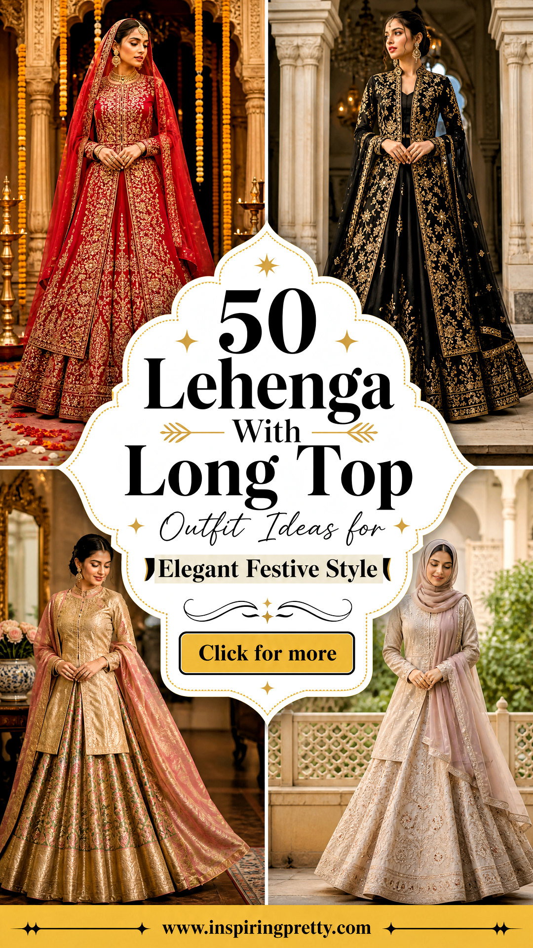 50 Lehenga With Long Top Outfit Ideas for Elegant Festive Style - 50 Lehenga With Long Top Outfit Ideas for Elegant Festive Style