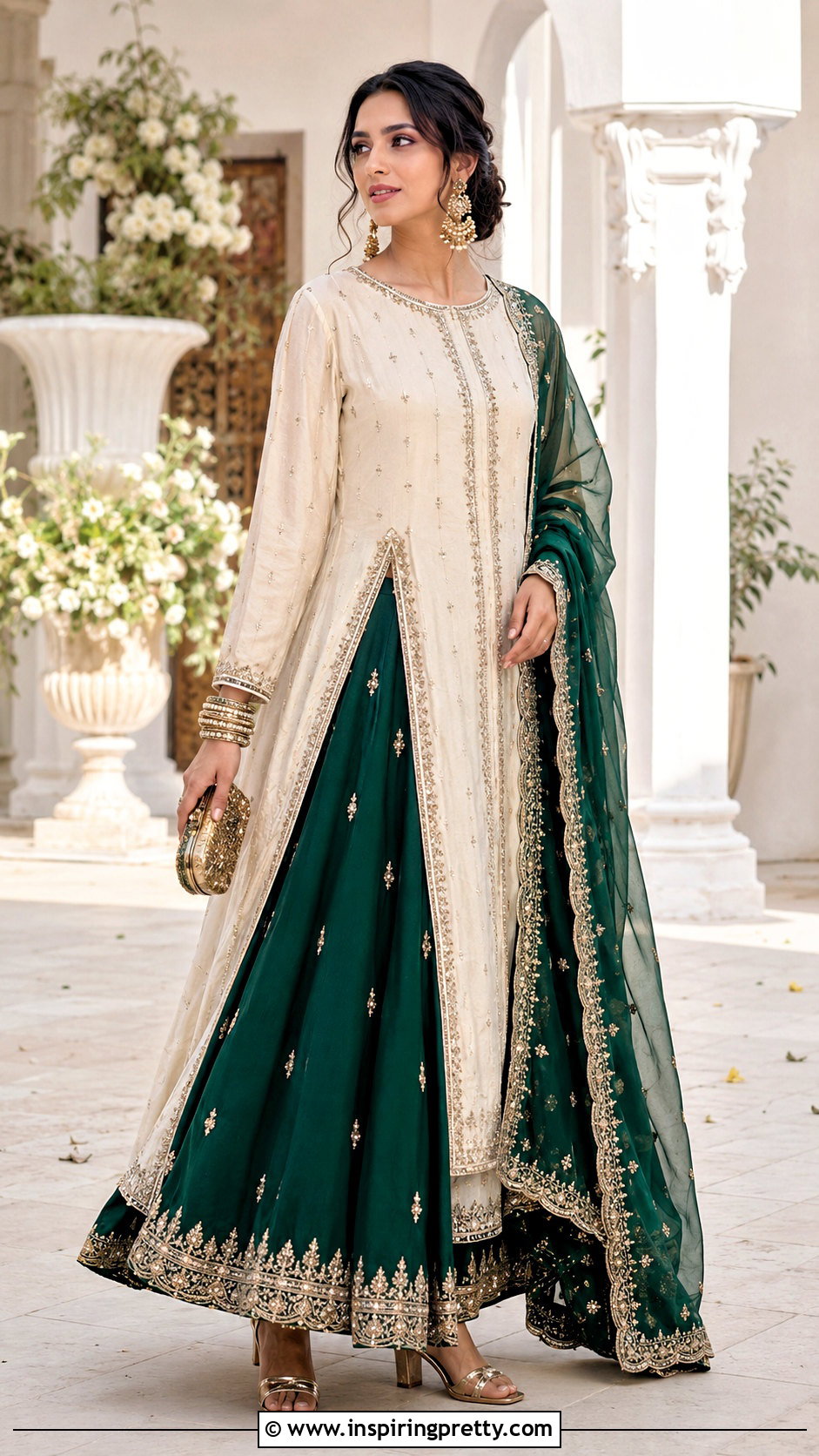 Lehenga With Side Slit Long Top - 50 Lehenga With Long Top outfit ideas