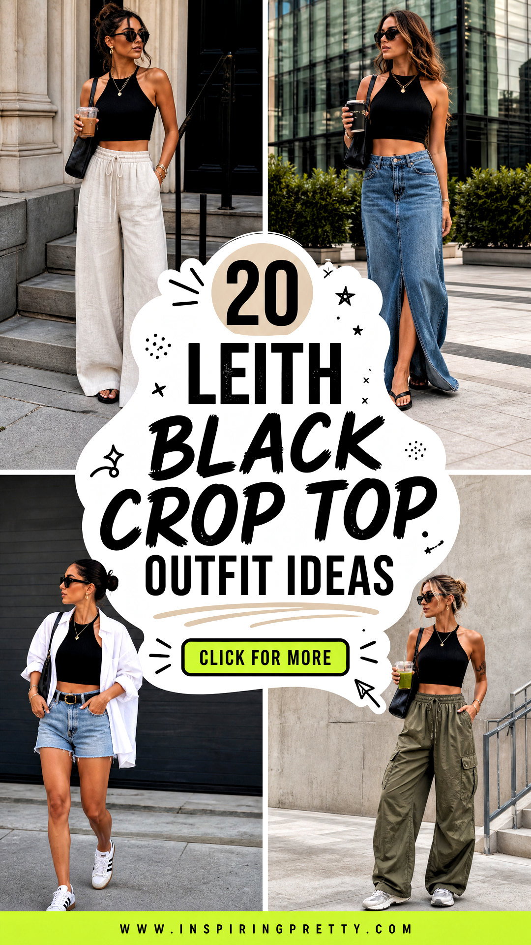 20 Leith Black Crop Top Outfit Ideas Sleek City Looks - 20 Leith Black Crop Top Outfit Ideas: Sleek City Looks