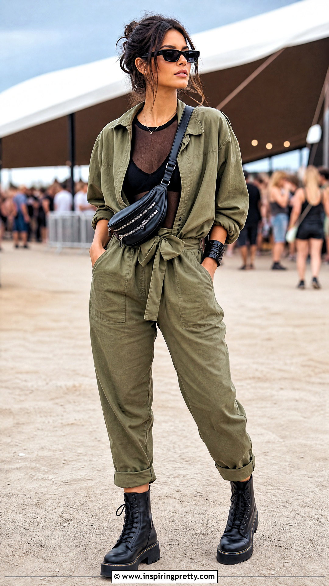 Lenny Kravitz Sheer Tank Top With Utility Jumpsuit - 20 lenny kravitz tank top outfit ideas