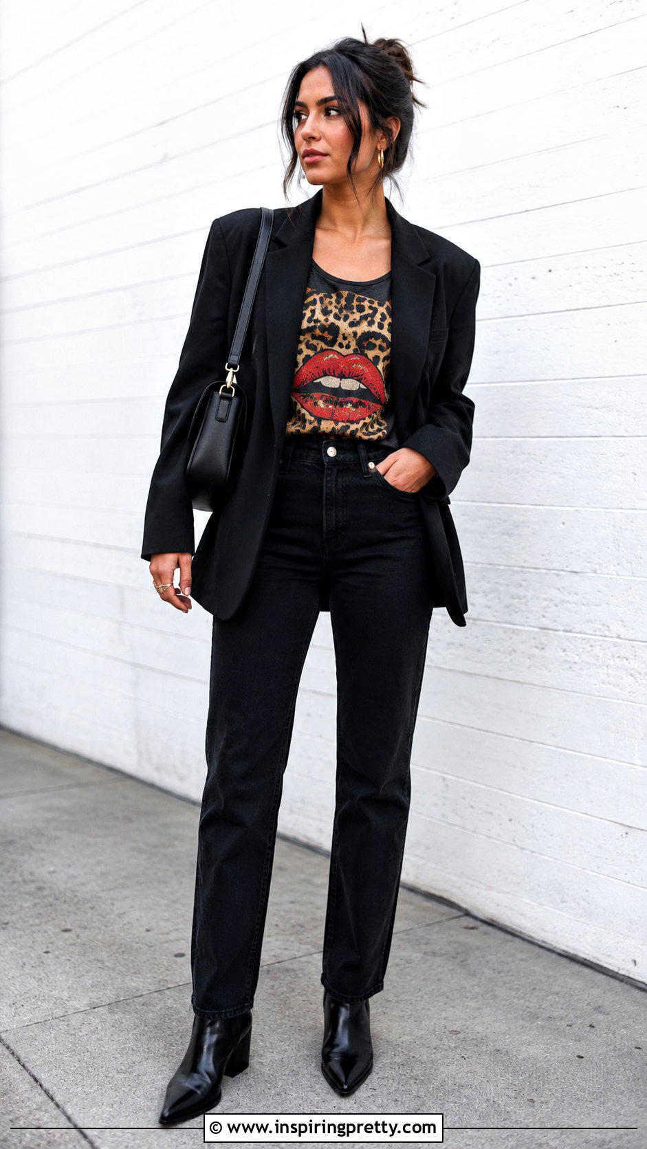 Leopard Lips Tank Top With Black Jeans - 25 lips tank tops
