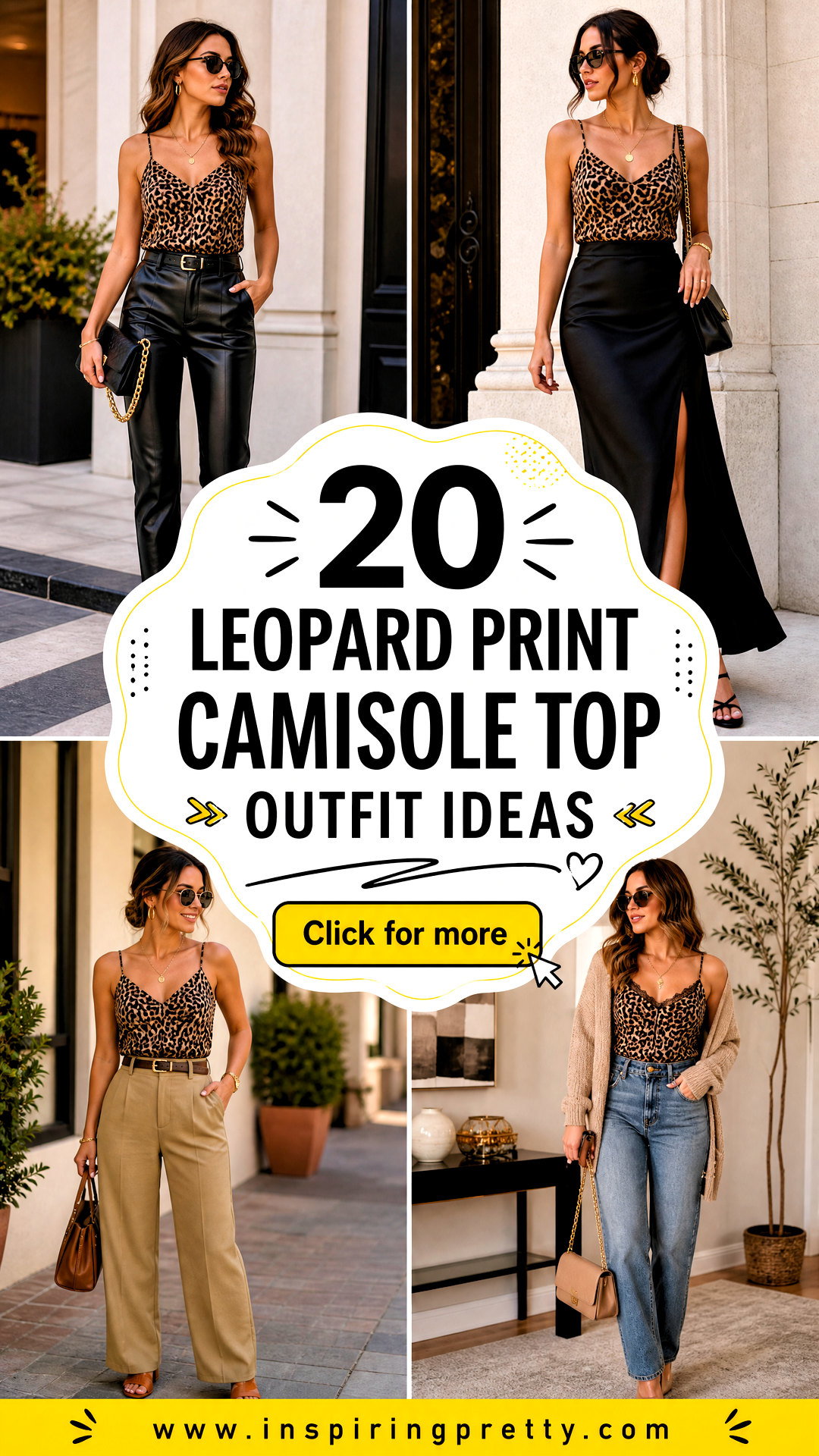 20 Leopard Print Camisole Top Outfit Ideas Chic Looks to Try - 20 Leopard Print Camisole Top Outfit Ideas: Chic Looks to Try