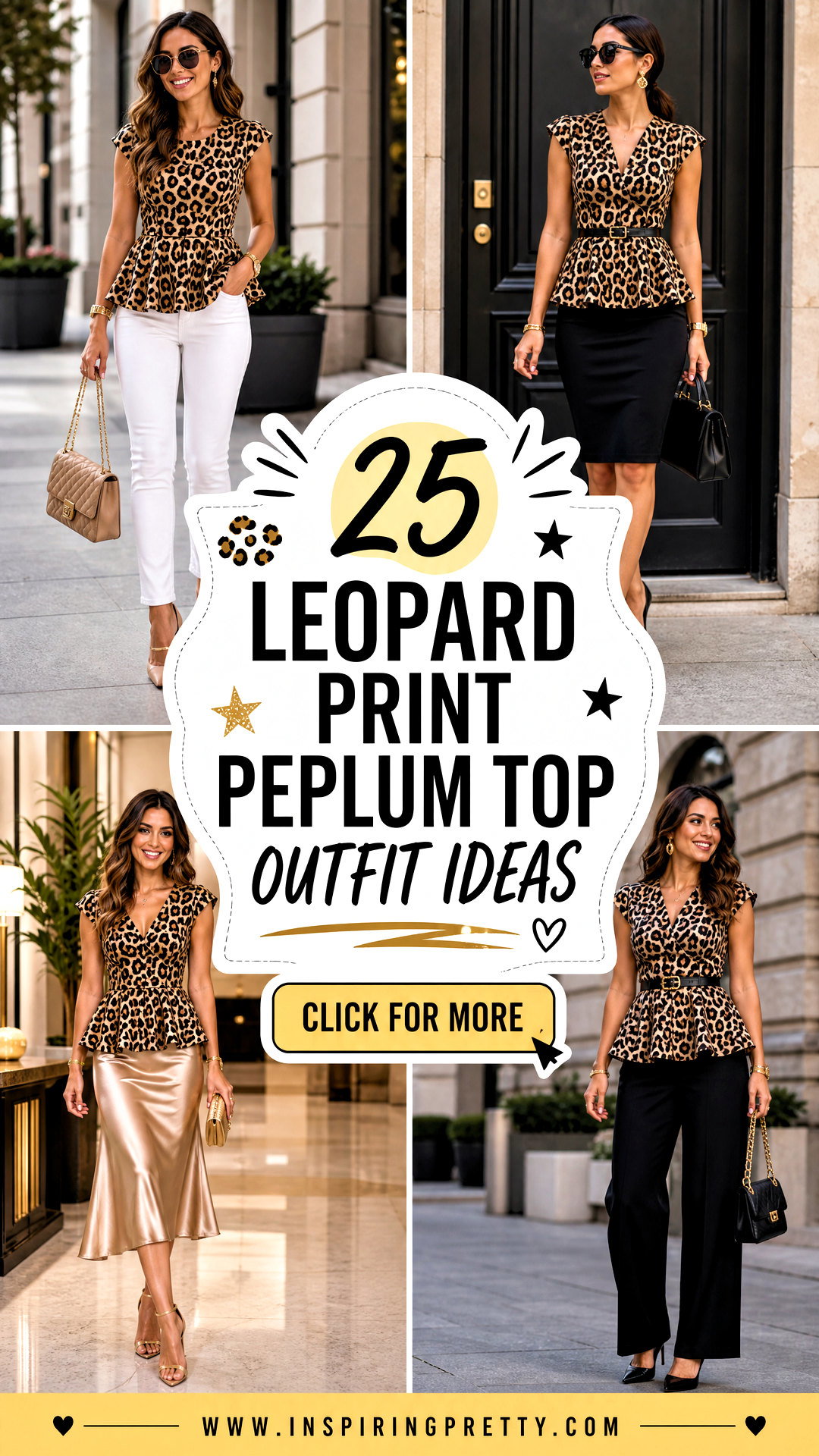 25 Leopard Print Peplum Top Outfit Ideas for Flattering Style - 25 Leopard Print Peplum Top Outfit Ideas for Flattering Style