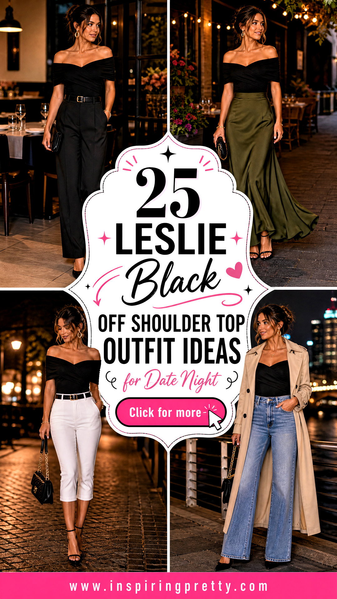 25 Leslie Black Off Shoulder Top Outfit Ideas for Date Night - 25 Leslie Black Off Shoulder Top Outfit Ideas for Date Night