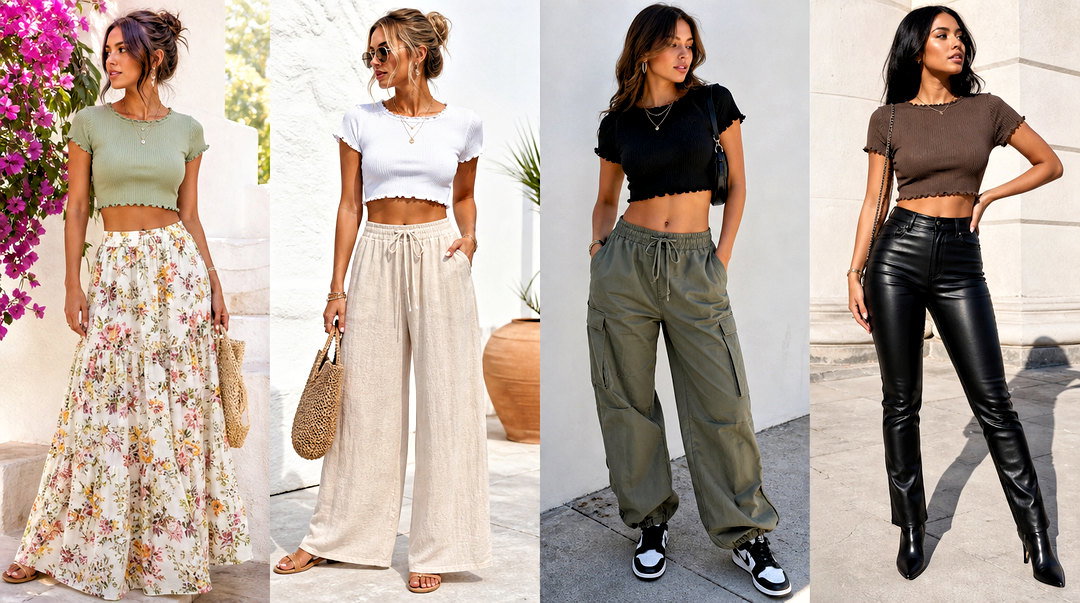20 Lettuce Edge Crop Top Outfit Ideas: Cute Y2K Looks