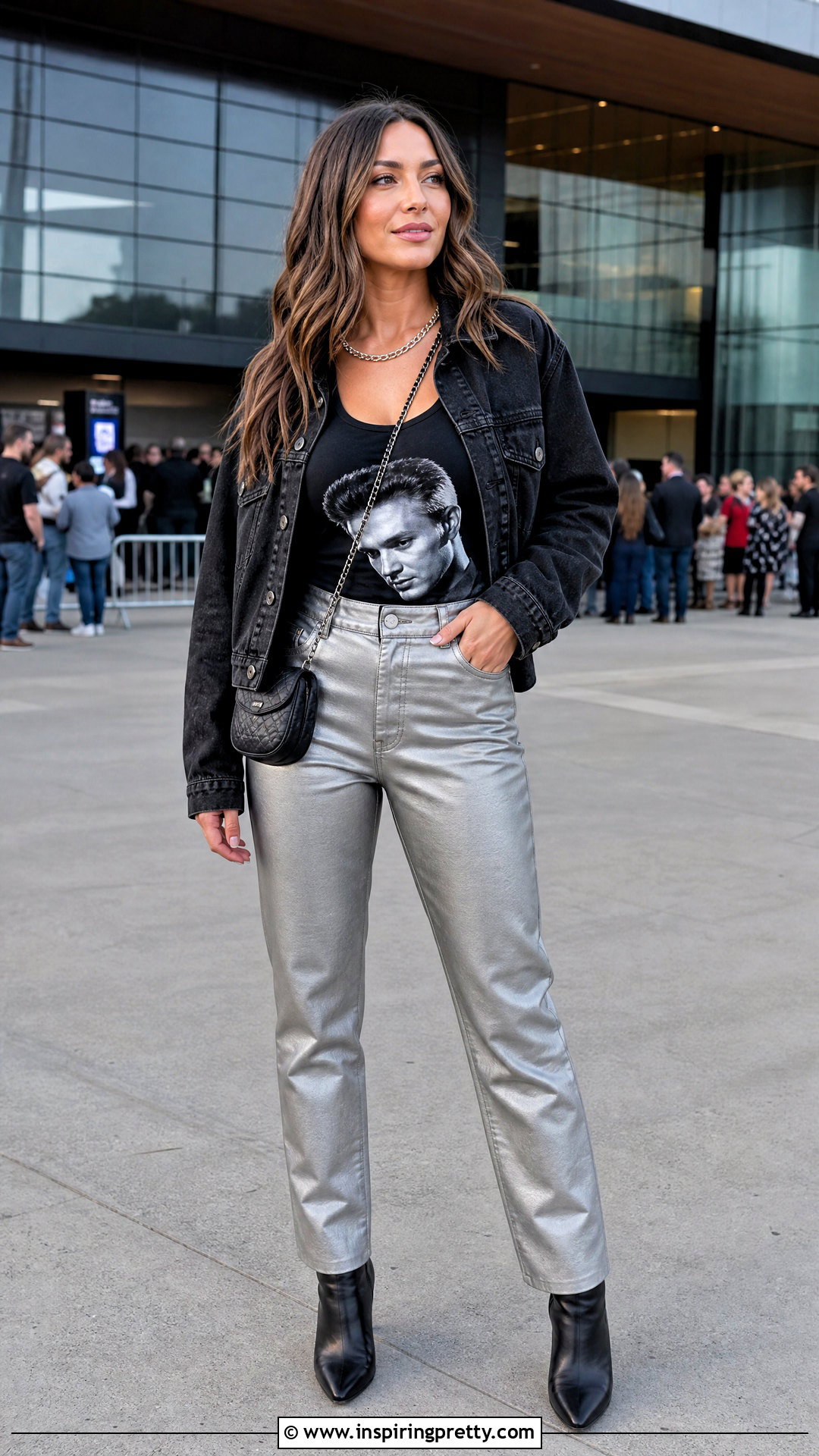Liam Payne Tank Top With Metallic Pants - 25 Liam Payne Tank Top outfit ideas