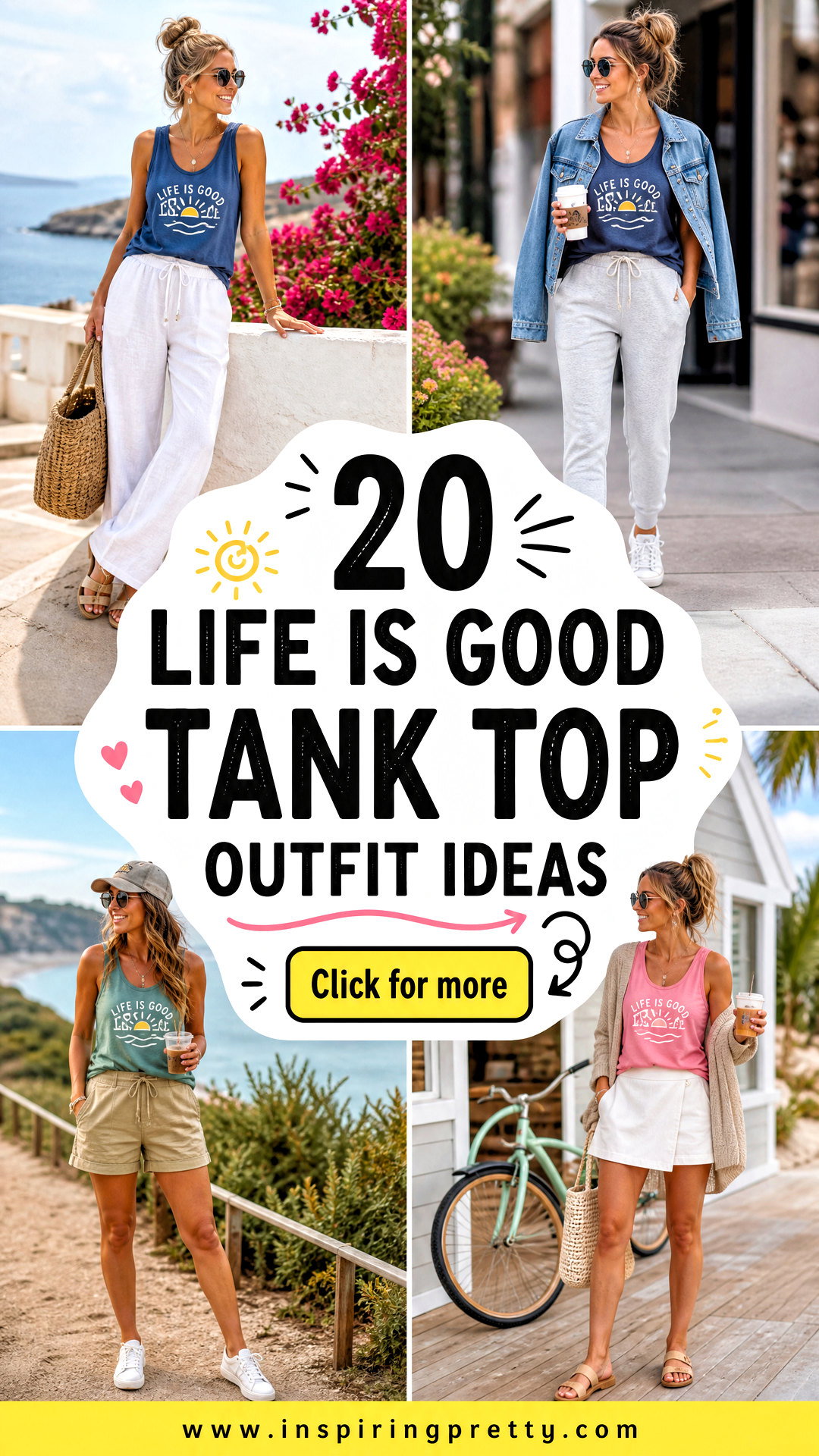20 Life Is Good Tank Top Outfit Ideas Casual Weekend Looks - 20 Life Is Good Tank Top Outfit Ideas: Casual Weekend Looks