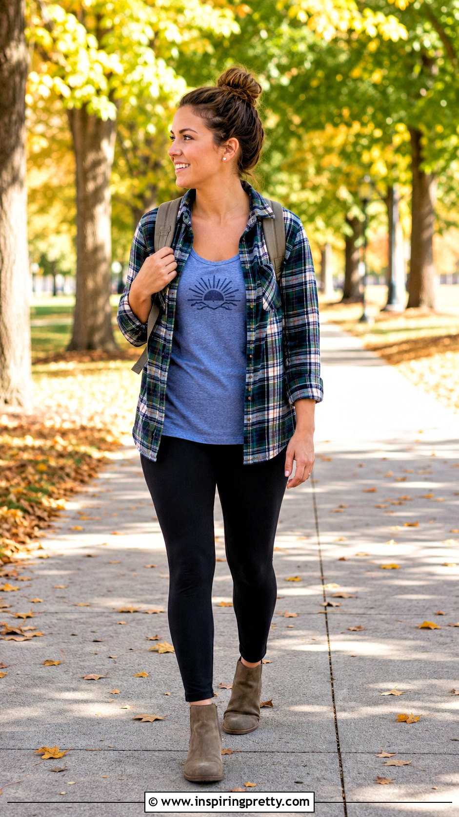 Life Is Good Tank Top With Leggings And Flannel Shirt - 20 life is good tank top outfit ideas