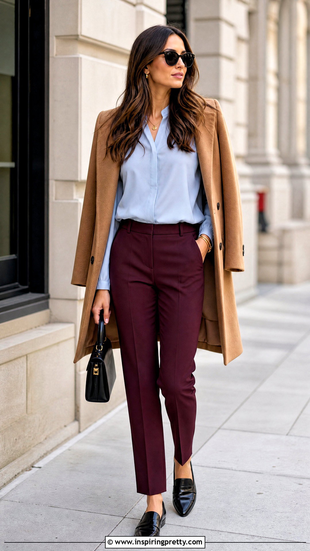 Light Blue Top With Burgundy Pants - What Goes With Light Blue Top (25 Ways)