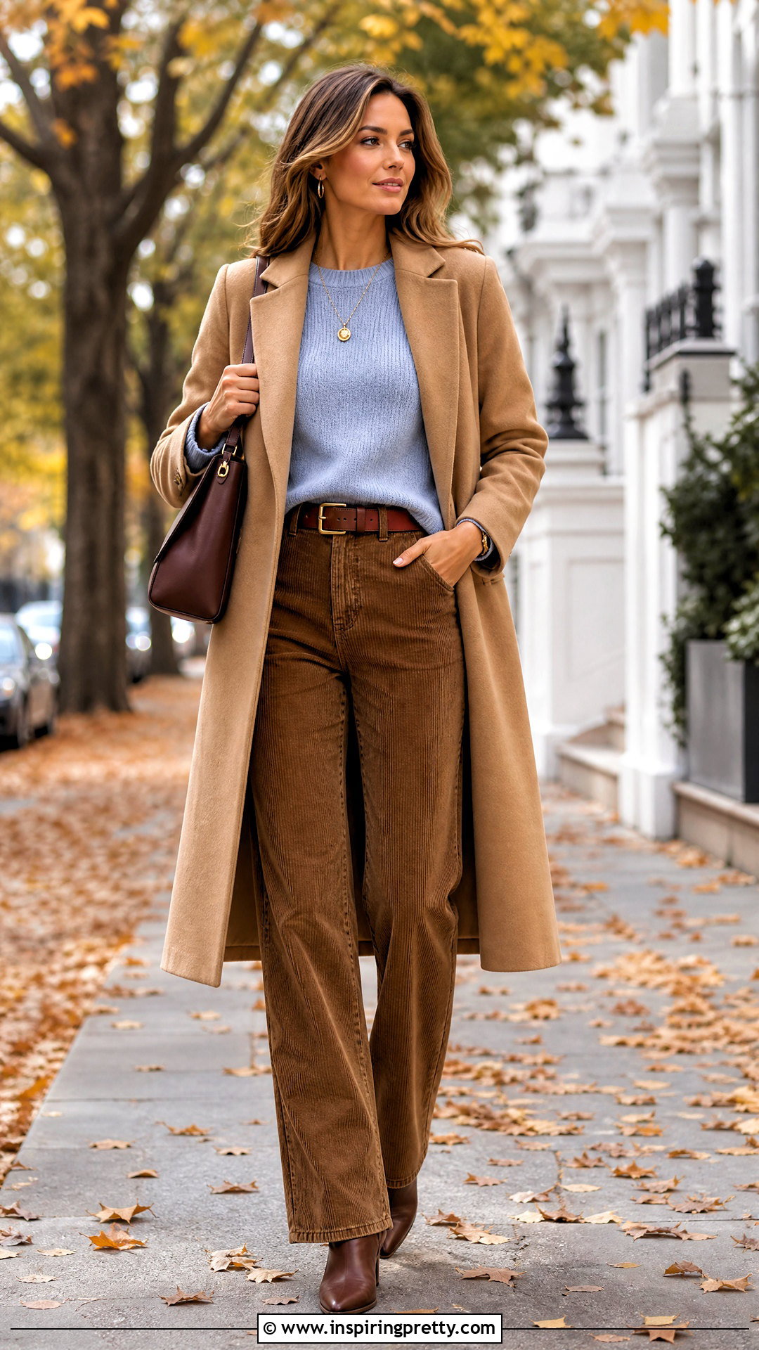 Light Blue Top With Corduroy Pants And Boots - 20 Light Blue Top Outfit Womens