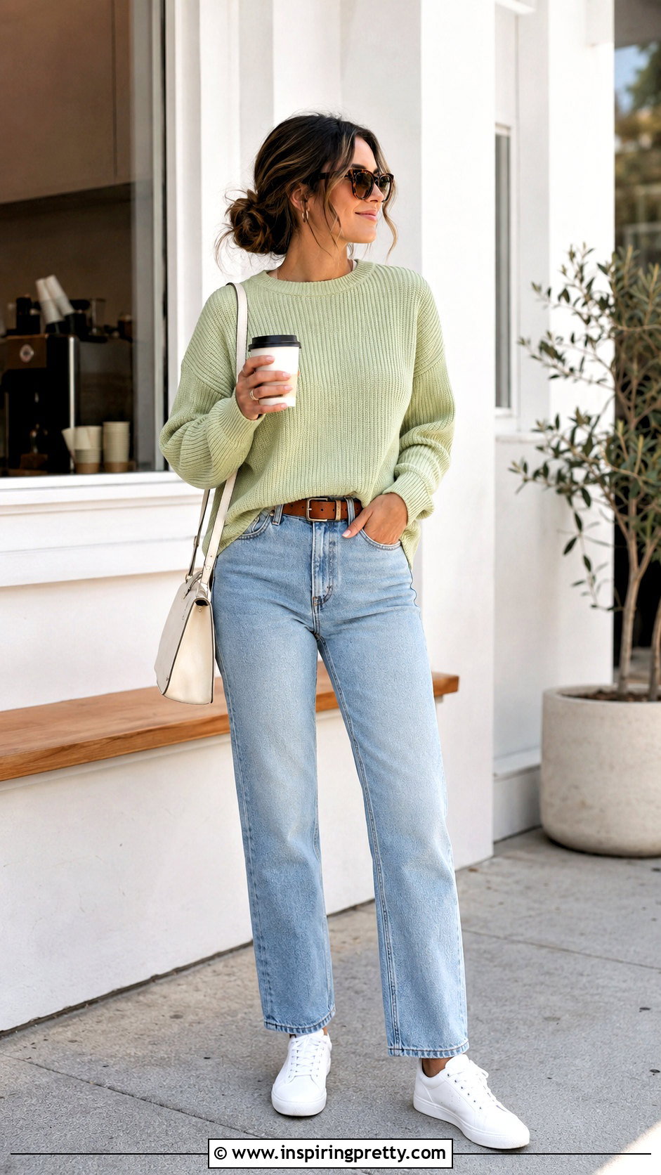 Light Green Top With Light Blue Jeans - 50 light green top outfit ideas