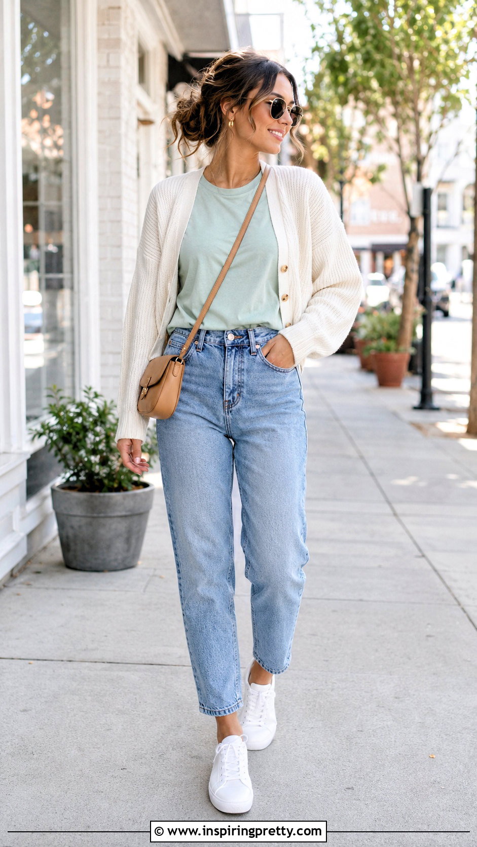 Light Green Top With Mom Jeans - 50 light green top outfit ideas