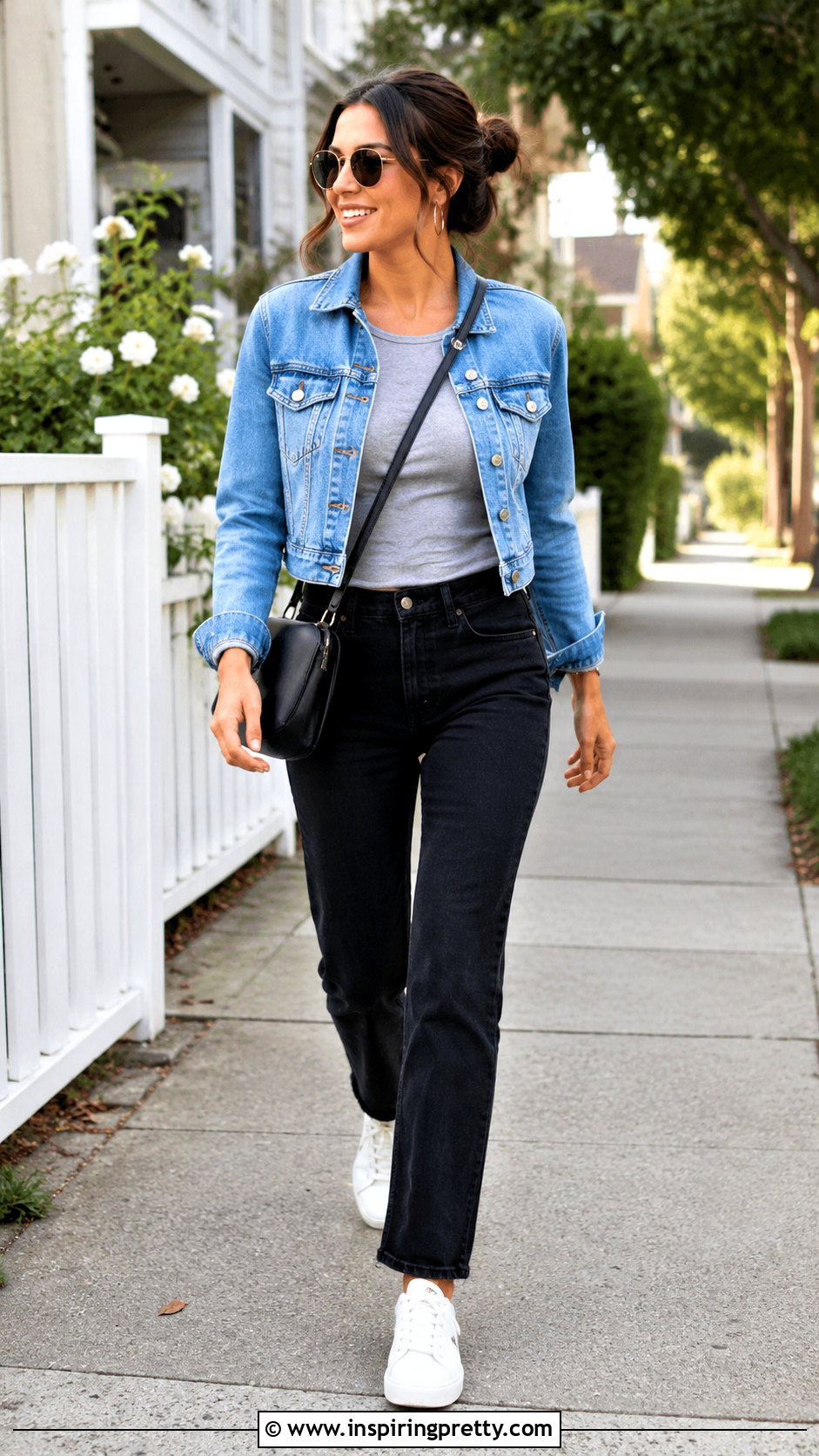 Light Grey Top With Denim Jacket - 50 light grey top outfit ideas