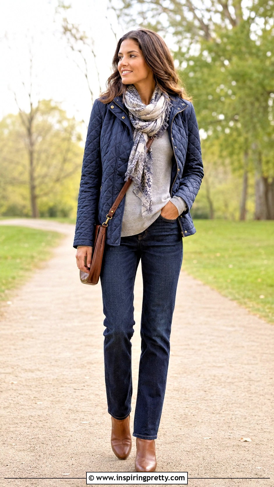 Light Grey Top With Quilted Jacket - 50 light grey top outfit ideas