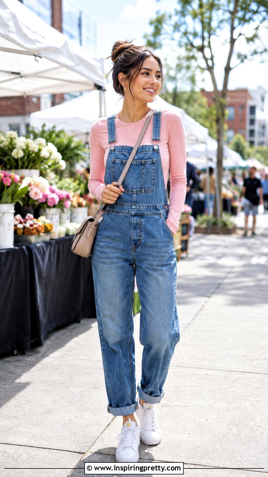 Light Pink Top With Overalls - 50 light pink top outfit ideas