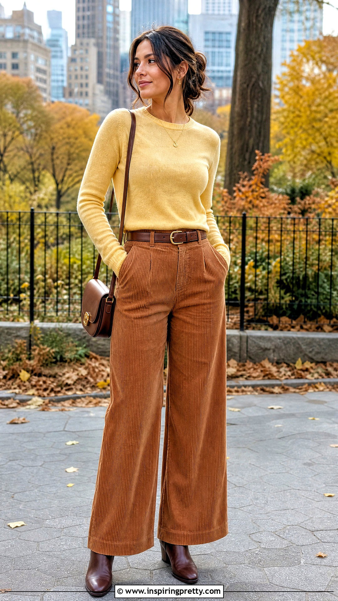 Light Yellow Top With Corduroy Pants - 50 light yellow top outfit ideas