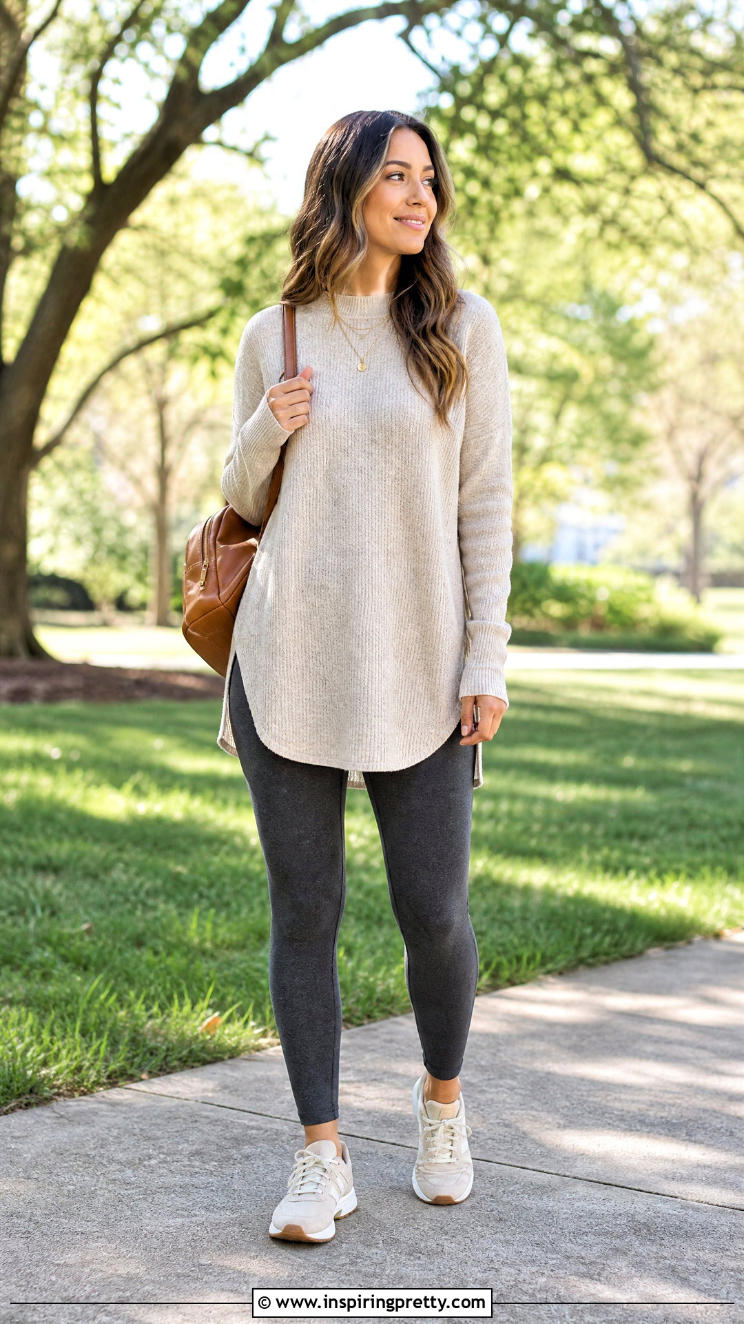 Lightweight Tunic Sweater With Leggings - 20 spring tops to wear with leggings
