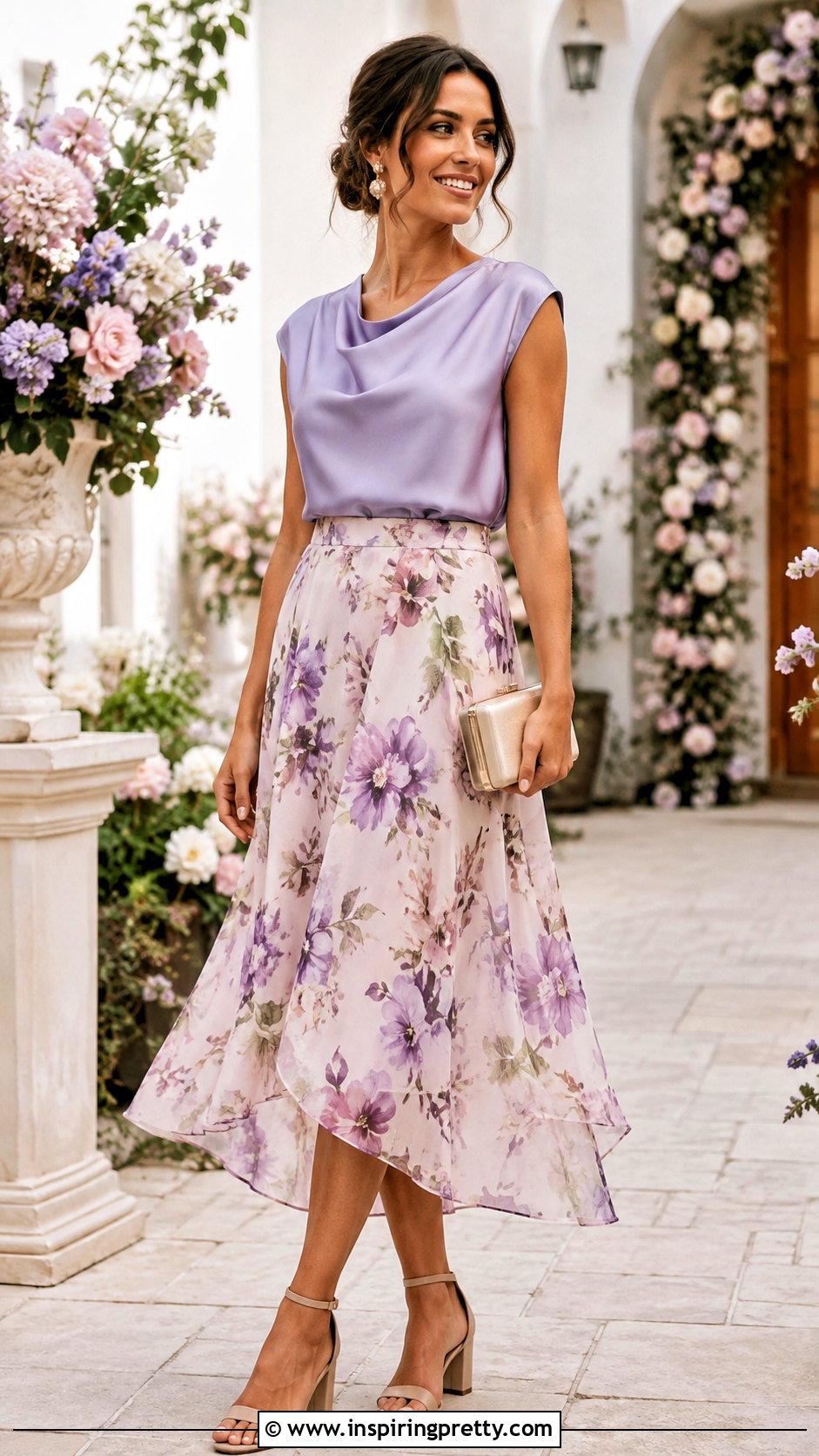 Lilac Top Wedding Guest Outfit - 50 lilac top outfit ideas