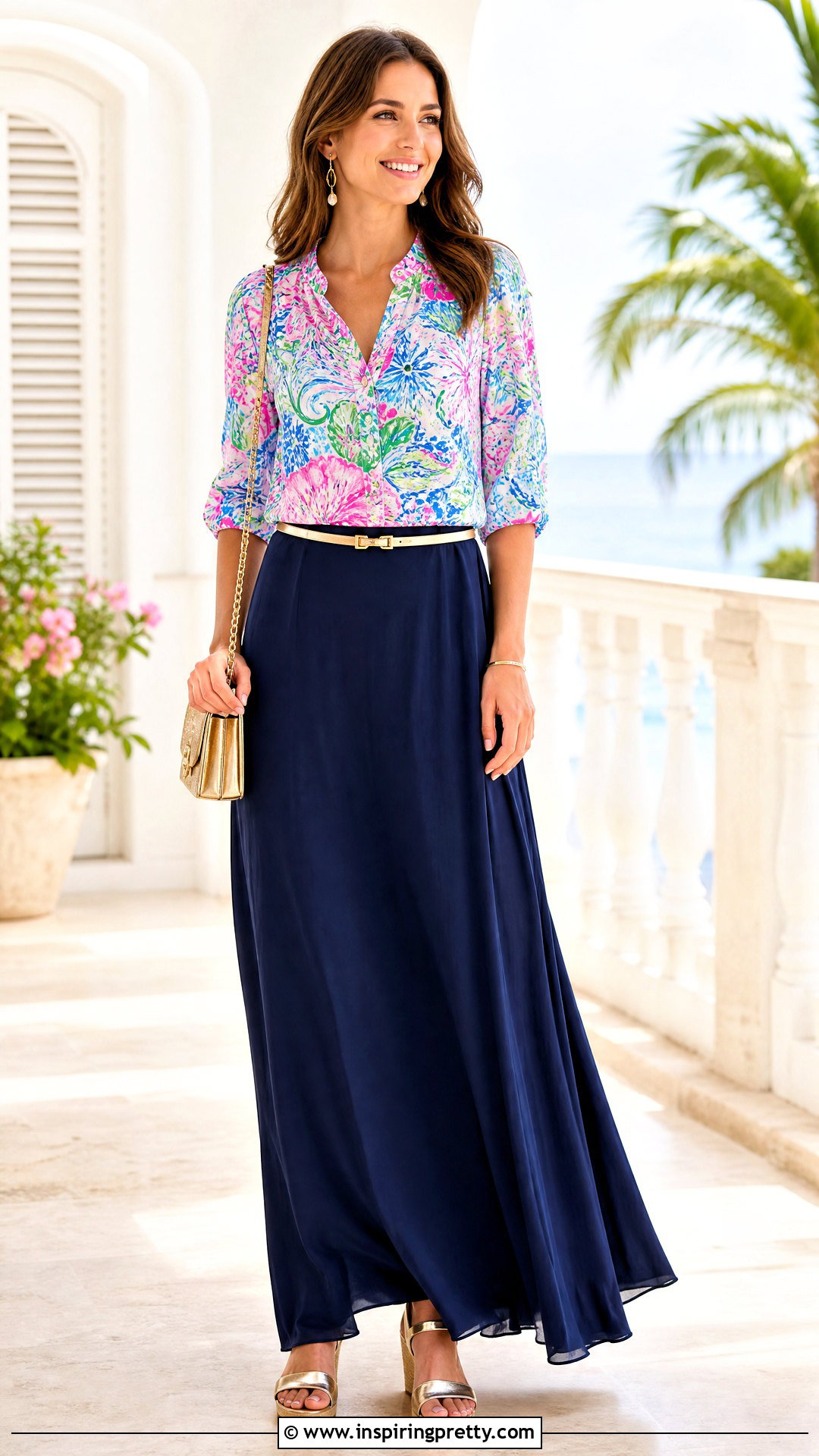 Lilly Pulitzer Elsa Top With Maxi Skirt - 20 lilly pulitzer elsa top outfit ideas