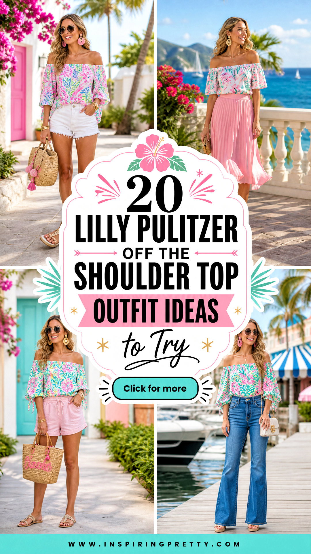 20 Lilly Pulitzer Off the Shoulder Top Outfit Ideas to Try - 20 Lilly Pulitzer Off the Shoulder Top Outfit Ideas to Try