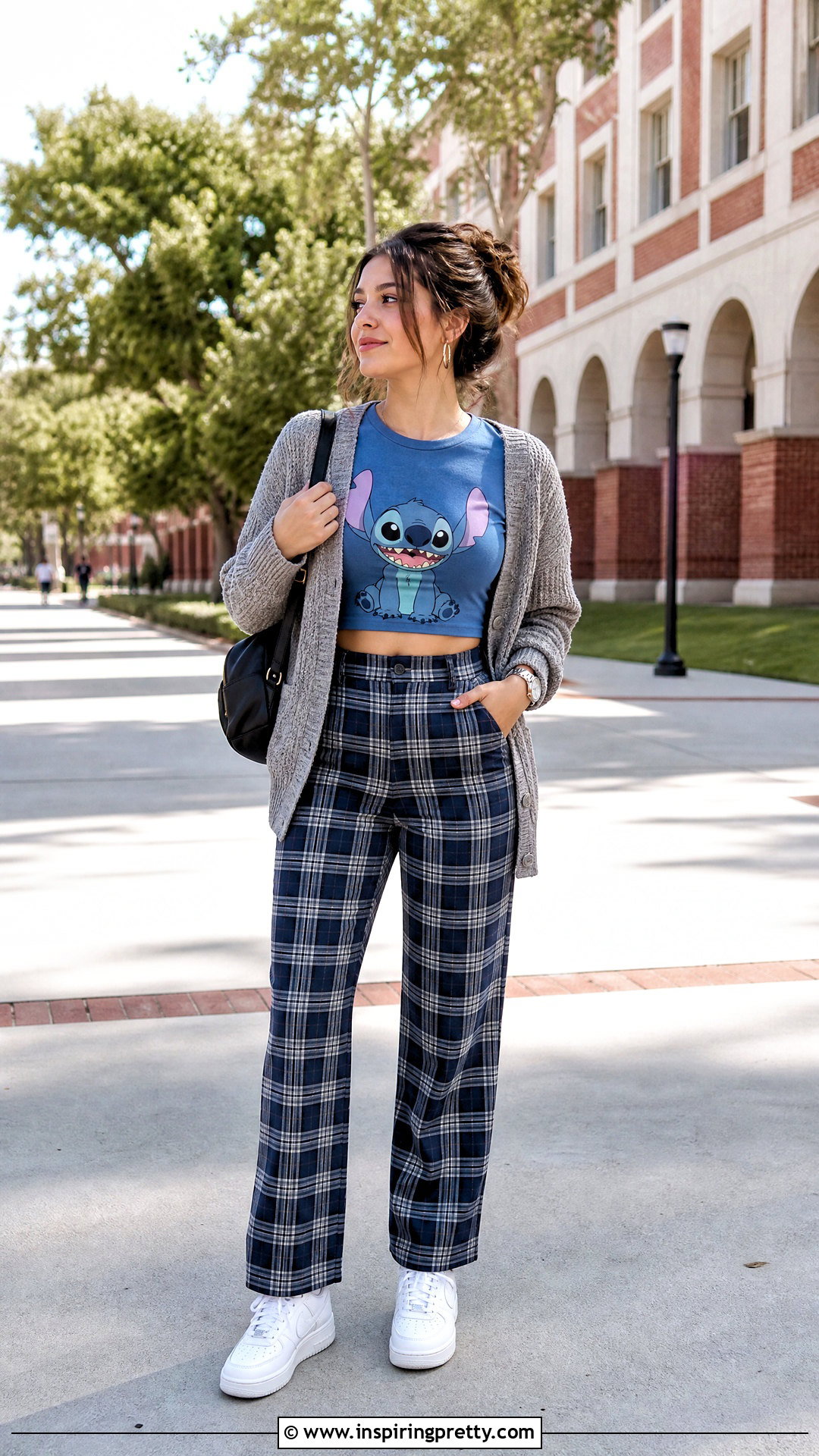 Lilo And Stitch Crop Top With Plaid Pants - 25 lilo and stitch crop top outfit ideas