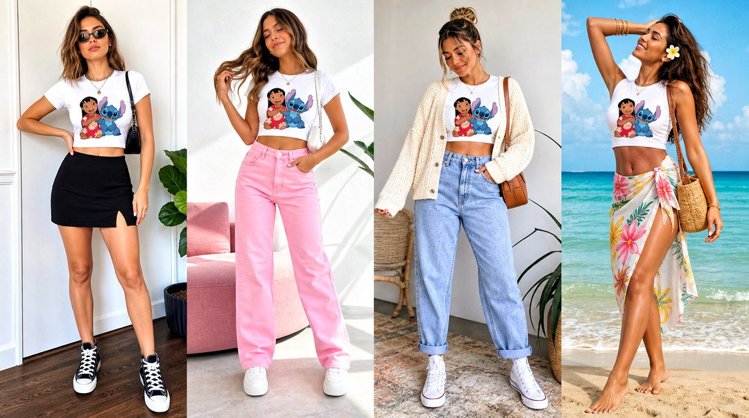25 Lilo and Stitch Crop Top Outfit Ideas for Disney Fans