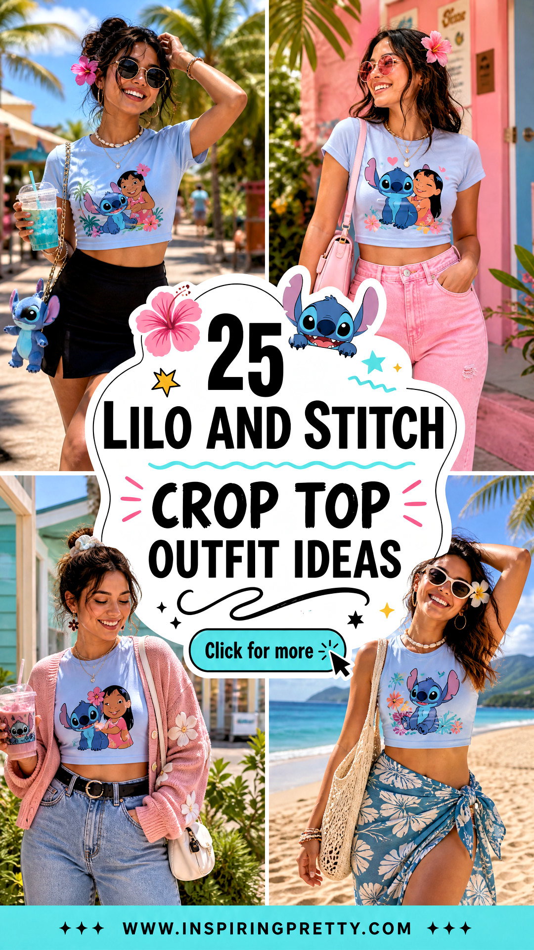 25 Lilo and Stitch Crop Top Outfit Ideas for Disney Fans - 25 Lilo and Stitch Crop Top Outfit Ideas for Disney Fans