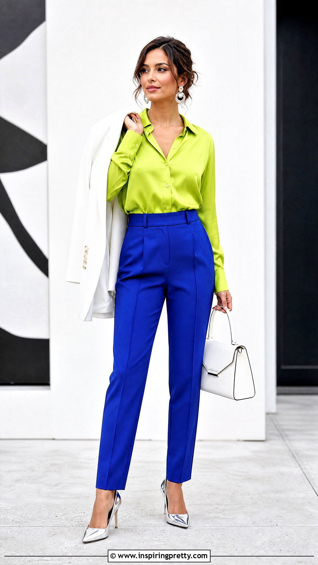 Lime Green Top With Cobalt Blue Pants - 50 lime green top outfit ideas