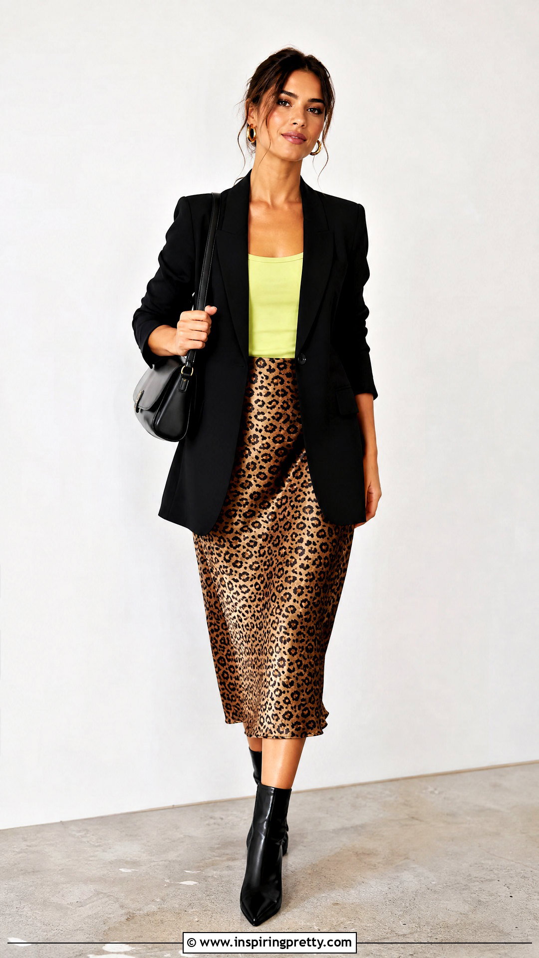 Lime Green Top With Leopard Print Skirt - 50 lime green top outfit ideas